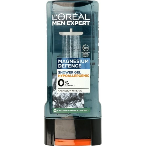 L'Oreal Men Expert, Magnesium Defense, żel pod prysznic dla mężczyzn z magnezem, 400ml