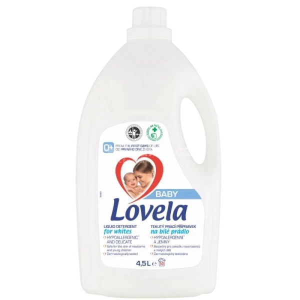Lovela Baby, hipoalergiczne mleczko do prania, dla dzieci od urodzenia, do bieli, 4,5l