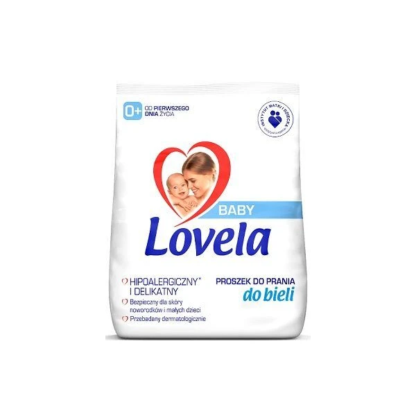 Lovela Baby, hipoalergiczny proszek do prania, dla dzieci od urodzenia, do bieli, 1,3kg