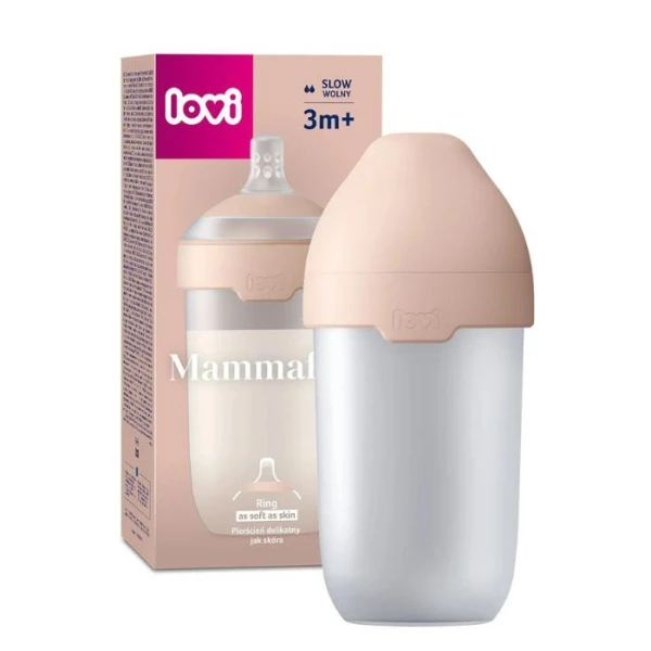 Lovi Mammafeel, butelka niemowlęca, ze smoczkiem o wolnym przepływie, 21/596, po 3 miesiącu, 250ml