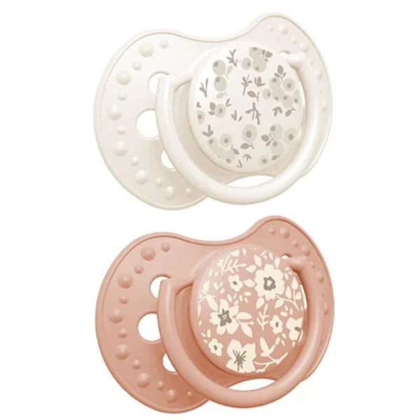 Lovi, smoczek uspokajający, silikonowy, dynamiczny, Blossom Ivory, po 18 miesiącu życia, 22/924, 2 sztuki