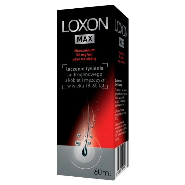 Loxon Max 5%, płyn na skórę głowy, 60ml