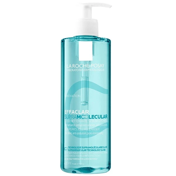 La Roche-Posay Effaclar Supramolecular, żel oczyszczający pory i redukujący sebum, dla skóry tłustej, 400ml