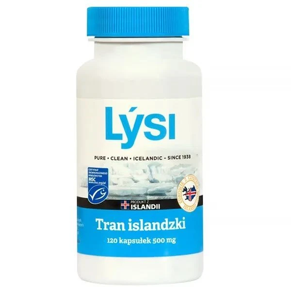 Lysi, Tran Islandzki z wątroby dorsza, 120 kapsułek