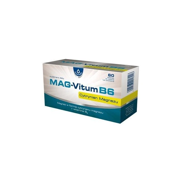 Mag-Vitum B6, smak miętowy, 60 tabletek do ssania lub połykania