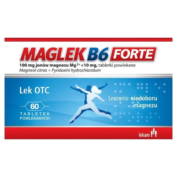 Maglek B6 Forte (100mg Mg+10mg), 60 tabletek