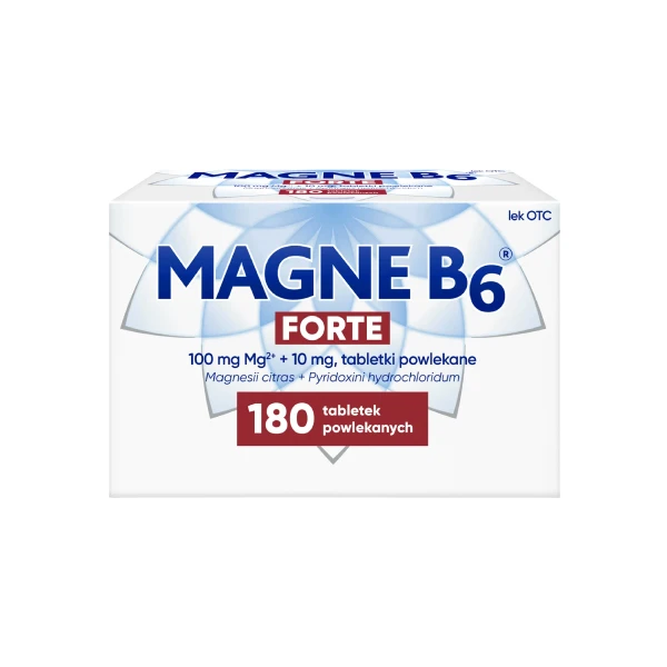 Magne B6 Forte (100mg+10mg), 180 tabletek