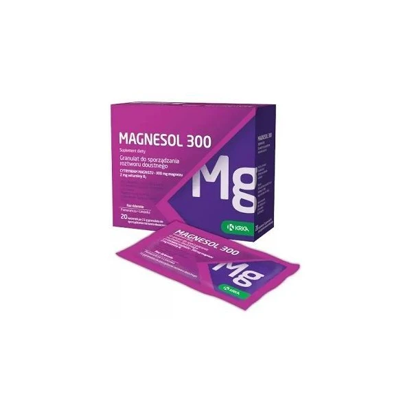Magnesol 300, proszek, smak pomarańczowo-limonkowy, 20 saszetek