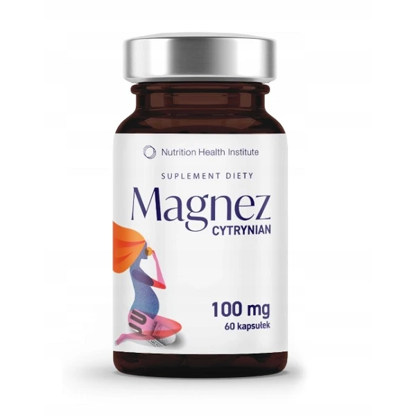 Nutrition Health Institute, Magnez Cytrynian, 60 kapsułek