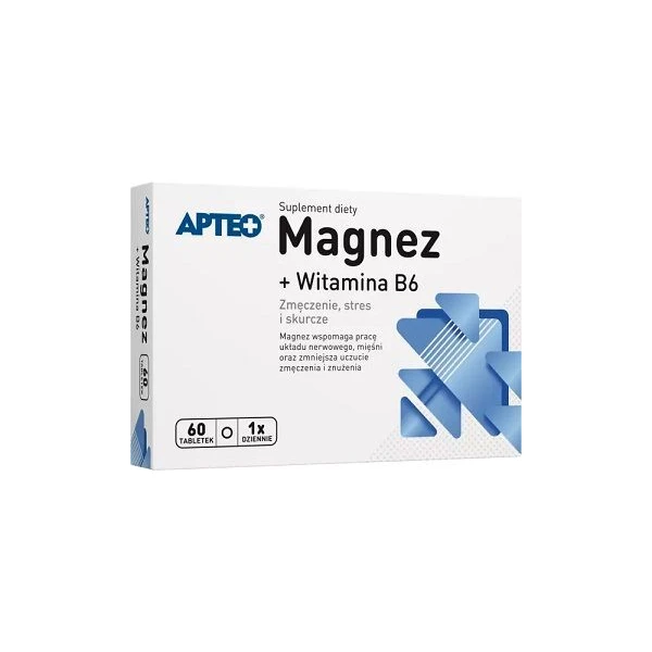 Magnez + witamina B6, Apteo, 60 tabletek