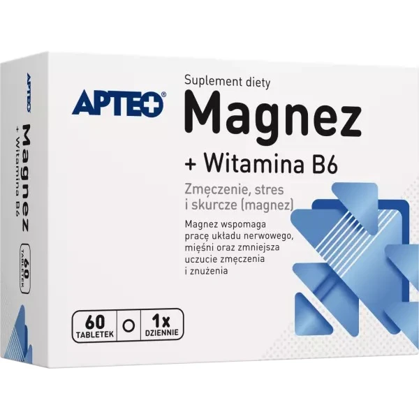 Magnez + witamina B6, Apteo, 60 tabletek