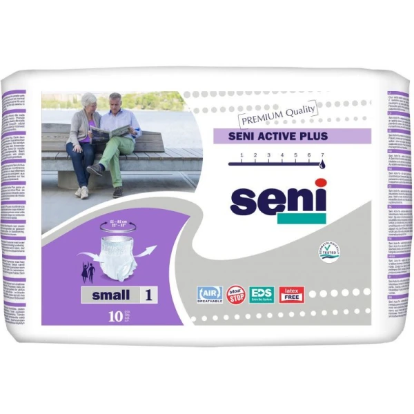 Majtki chłonne Seni Active Plus, rozmiar S, chłonność 7, 10 sztuk