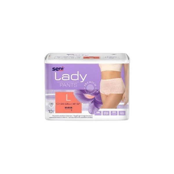 Majtki chłonne Seni Lady Pants, rozmiar L, chłonność 5, 10 sztuk