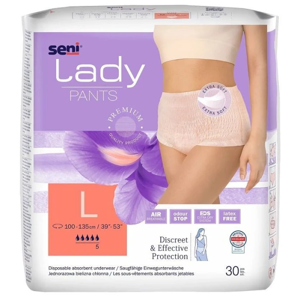 Majtki chłonne Seni Lady Pants, rozmiar L, chłonność 5, 30 sztuk