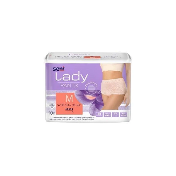 Majtki chłonne Seni Lady Pants, rozmiar M, chłonność 5, 10 sztuk