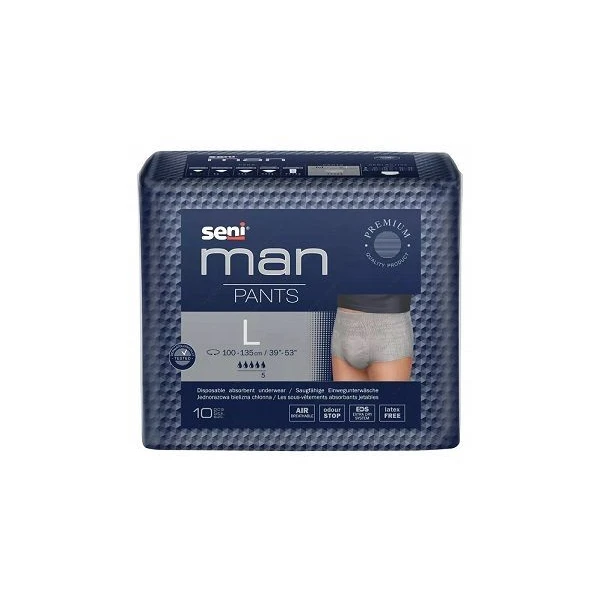 Majtki chłonne Seni Man Pants, rozmiar L, chłonność 5, 10 sztuk