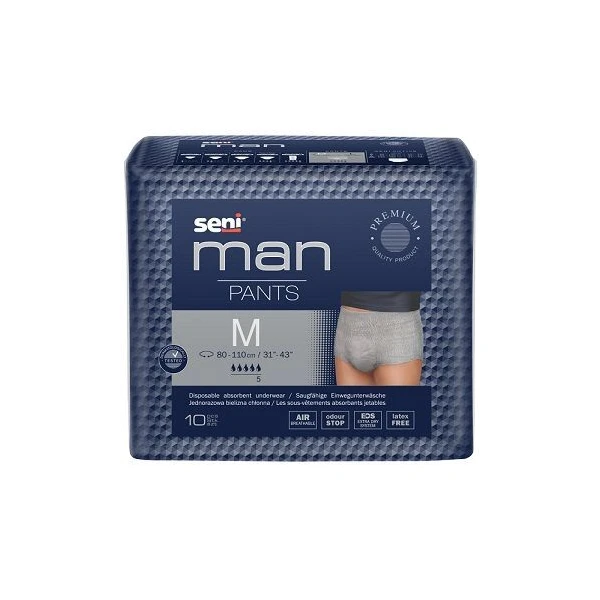 Majtki chłonne Seni Man Pants, rozmiar M, chłonność 5, 10 sztuk