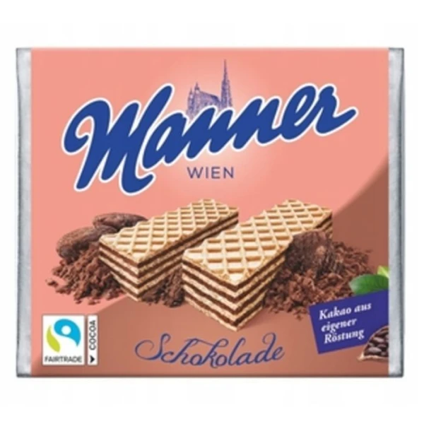 [DATA - 2026-10-09] Manner Chocolate Wafers, wafelki z nadzieniem czekoladowym, 75g