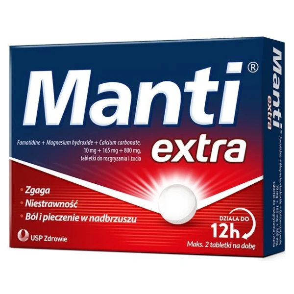 Manti Extra (10mg+165mg+800mg), 12 tabletek