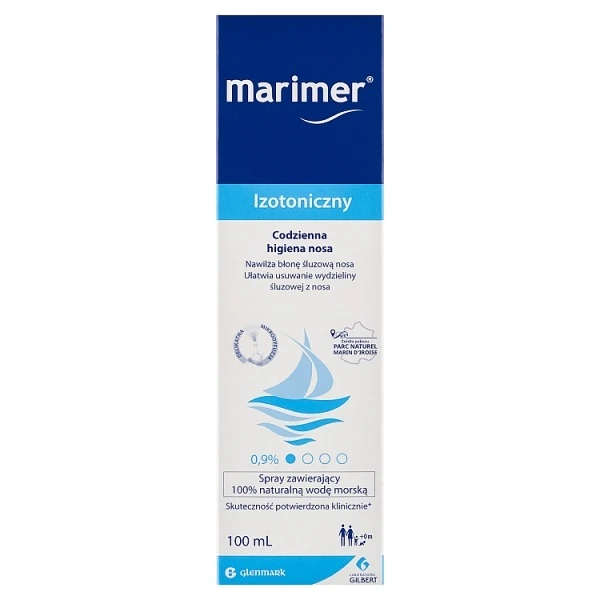 Marimer, izotoniczny roztwór wody morskiej, spray do nosa, 100ml