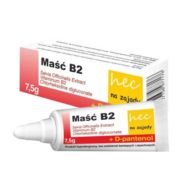 Maść B2 Hec, na zajady, 7,5g