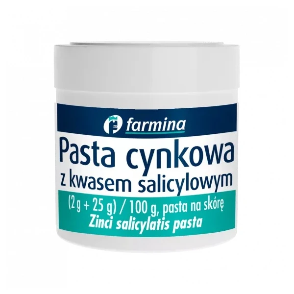 Pasta cynkowa z kwasem salicylowym (2g+25g)/100g, pasta na skórę, 20g