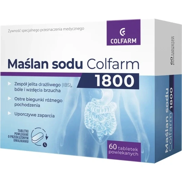 Maślan Sodu 1800, Colfarm, 60 tabletek