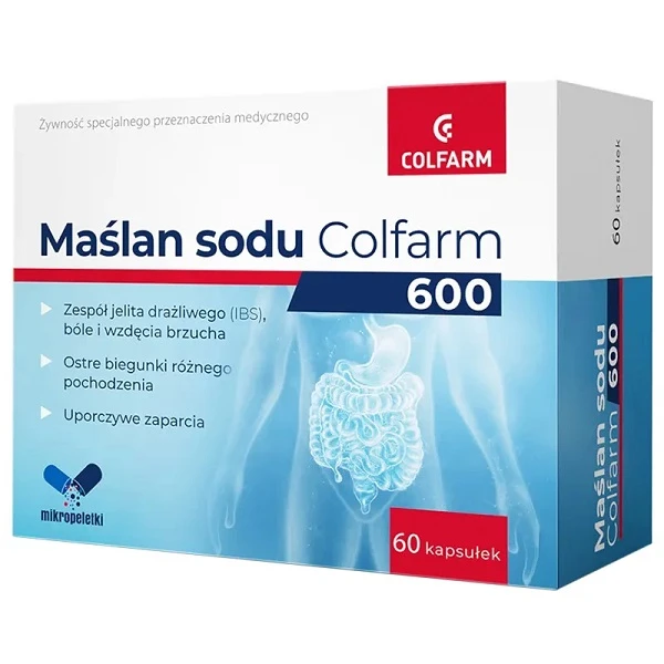 Maślan sodu 600, Colfarm, 60 kapsułek