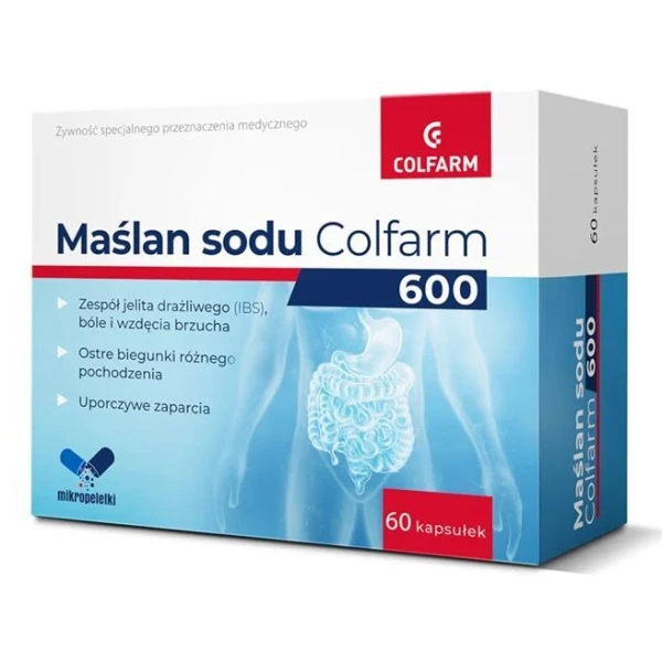 Maślan sodu 600, Colfarm, 60 kapsułek