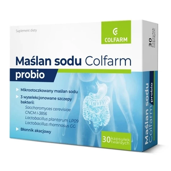 Maślan Sodu Probio, Colfarm, 30 kapsułek