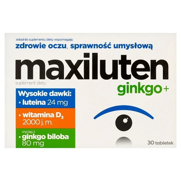 Maxiluten Ginkgo+, 30 tabletek