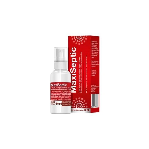 Maxiseptic (1mg+20mg/ml), aerozol na skórę, 50ml