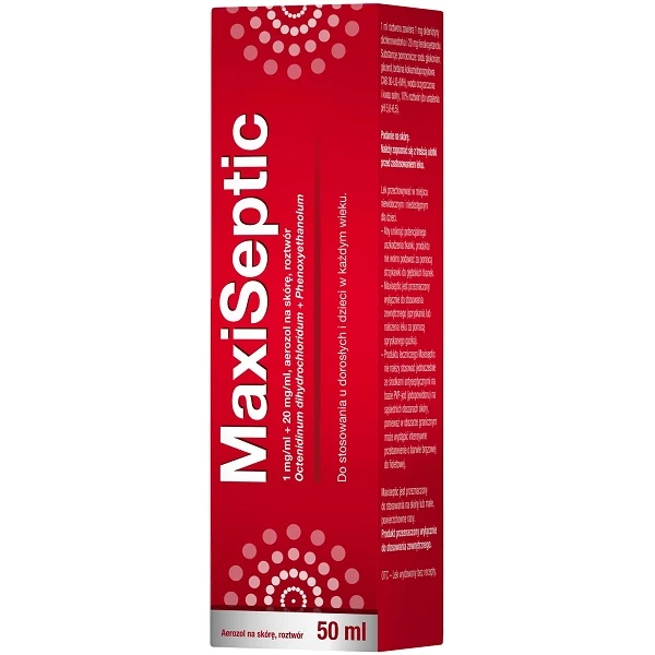 Maxiseptic (1mg+20mg/ml), aerozol na skórę, 50ml