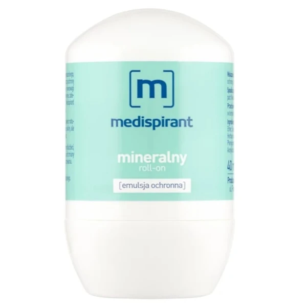 Medispirant, roll-on mineralny, emulsja ochronna z olejkiem bawełnianym, 40ml image
