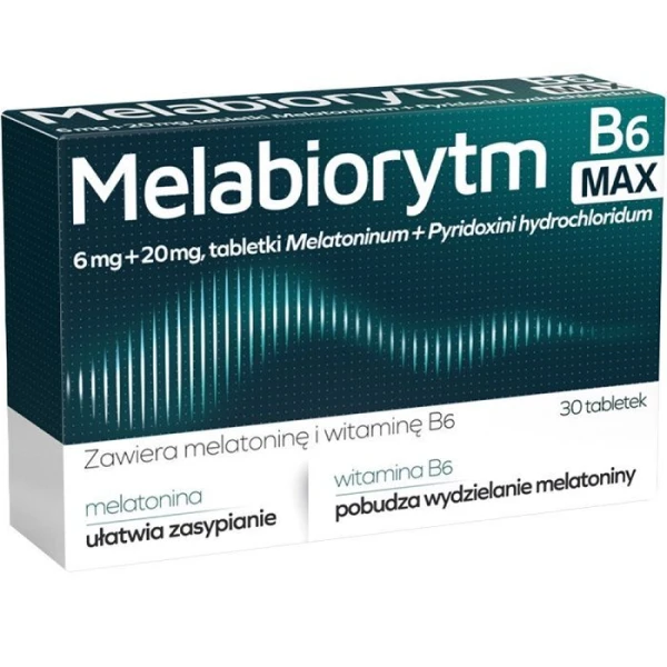 Melabiorytm B6 MAX 6mg + 20mg, 30 tabletek