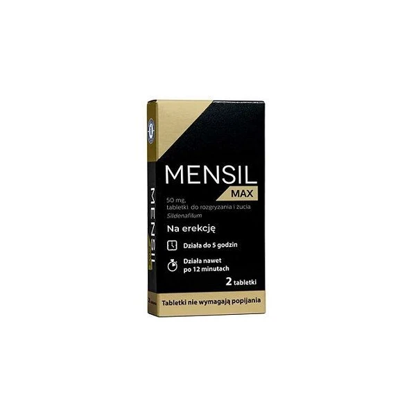Mensil Max 50mg, 2 tabletki do rozgryzania i żucia