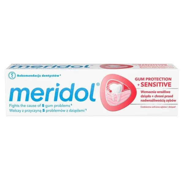 Meridol Gum Protection + Sensitive, pasta do zębów, wrażliwe dziąsła i zęby, 75ml