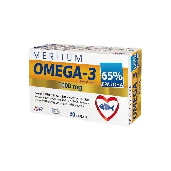 Meritum Omega-3 1000mg, 60 kapsułek