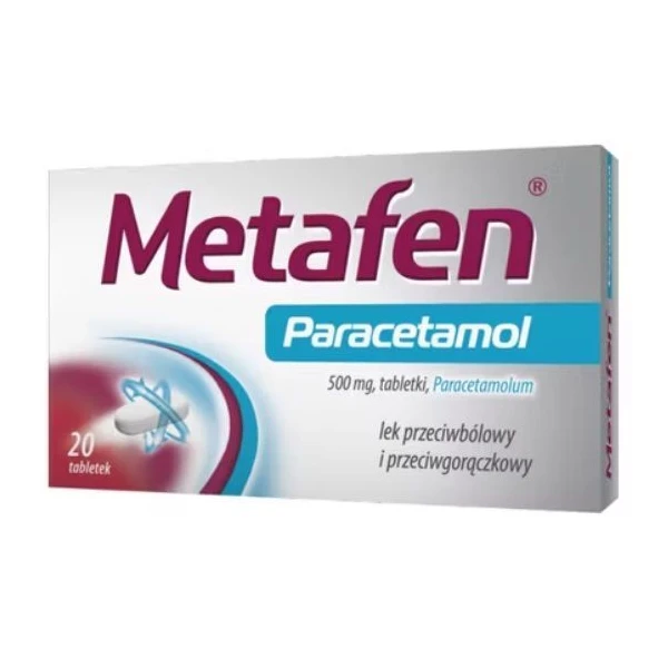 Metafen Paracetamol 500mg, 20 tabletek
