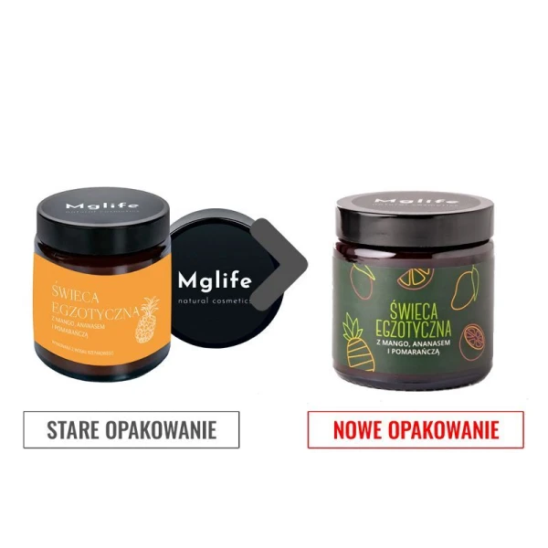 Mglife, świeca rzepakowa, mango, ananas i pomarańcza, 120ml