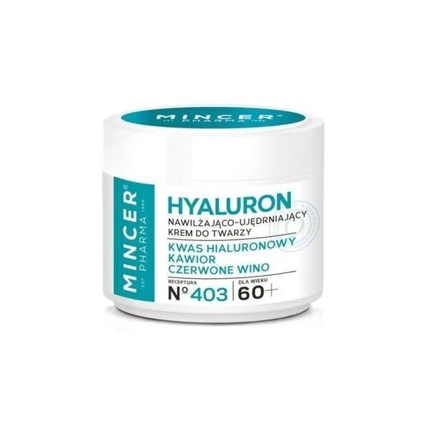 Mincer Pharma Hyaluron, nawilżająco-ujędrniający krem do twarzy 60+, 50ml