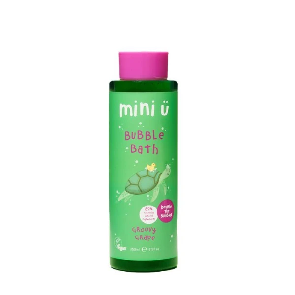 Mini U, Groovy Grape, bąbelkowy płyn do kąpieli, zielone winogrona, od urodzenia, 250ml