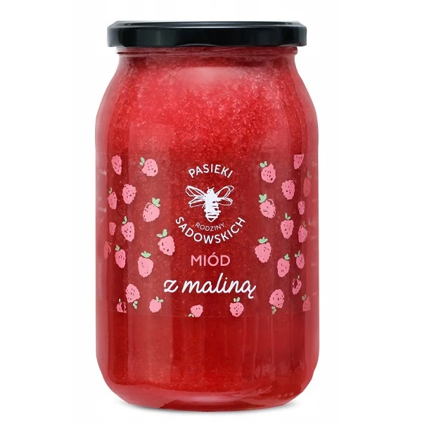 Pasieki Rodziny Sadowskich, miód z maliną, 1150g