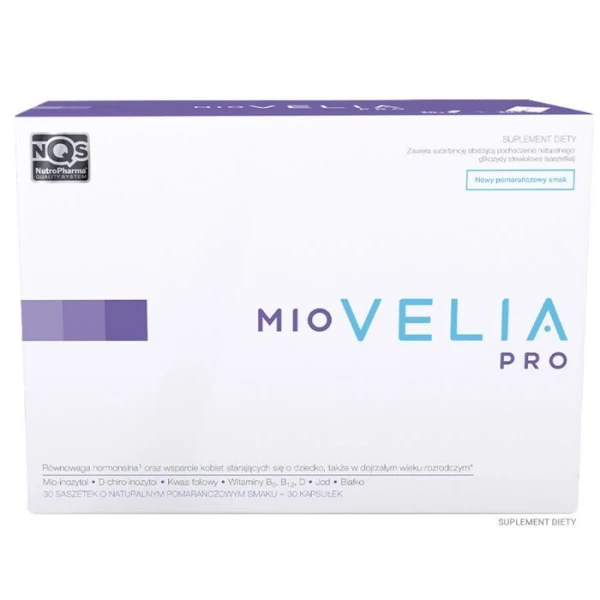Miovelia Pro, smak pomarańczowy, 30 saszetek + 30 kapsułek