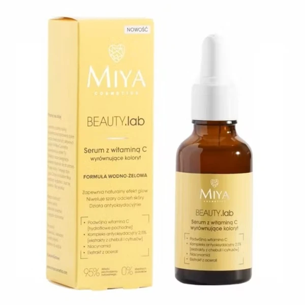 Miya Cosmetics, BEAUTY.lab, serum z witaminą C, wyrównujące koloryt, 30ml