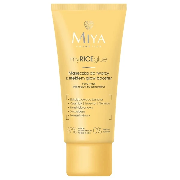 Miya Cosmetics, myRICEglue, maseczka do twarzy z efektem glow booster, 60ml