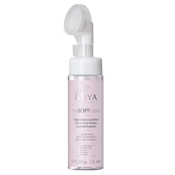 Miya Cosmetics, mySOFTfoam, łagodząca pianka do mycia twarzy z prebiotykami, 150ml