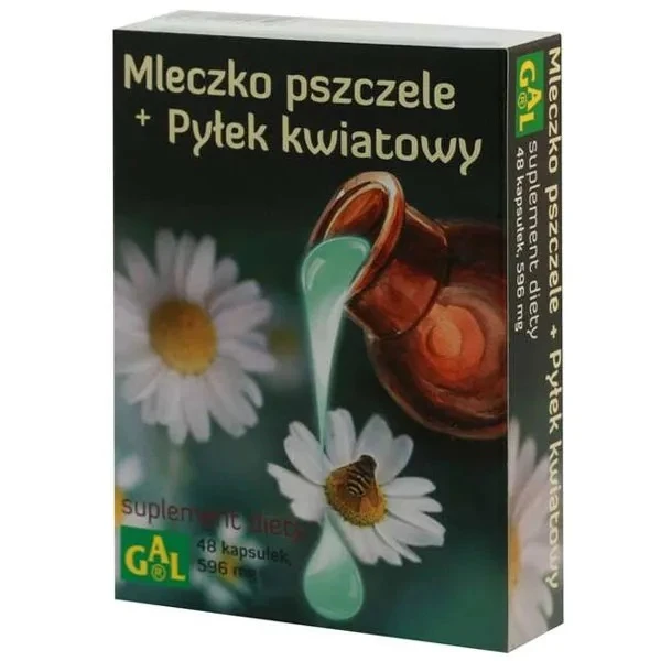 Mleczko pszczele + pyłek kwiatowy, 48 kapsułek