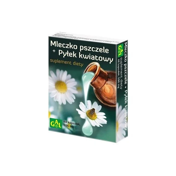 Mleczko pszczele + pyłek kwiatowy, 48 kapsułek