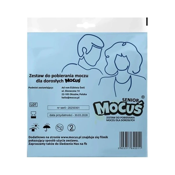 Mocuś Senior, zestaw do pobierania próbki moczu u dorosłych, 1 sztuka